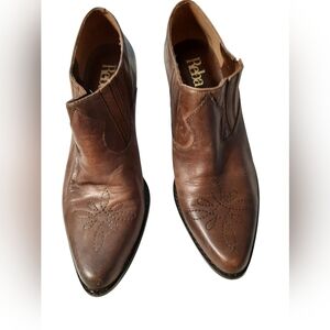 Reba Brown Leather Womens Boots 6.5